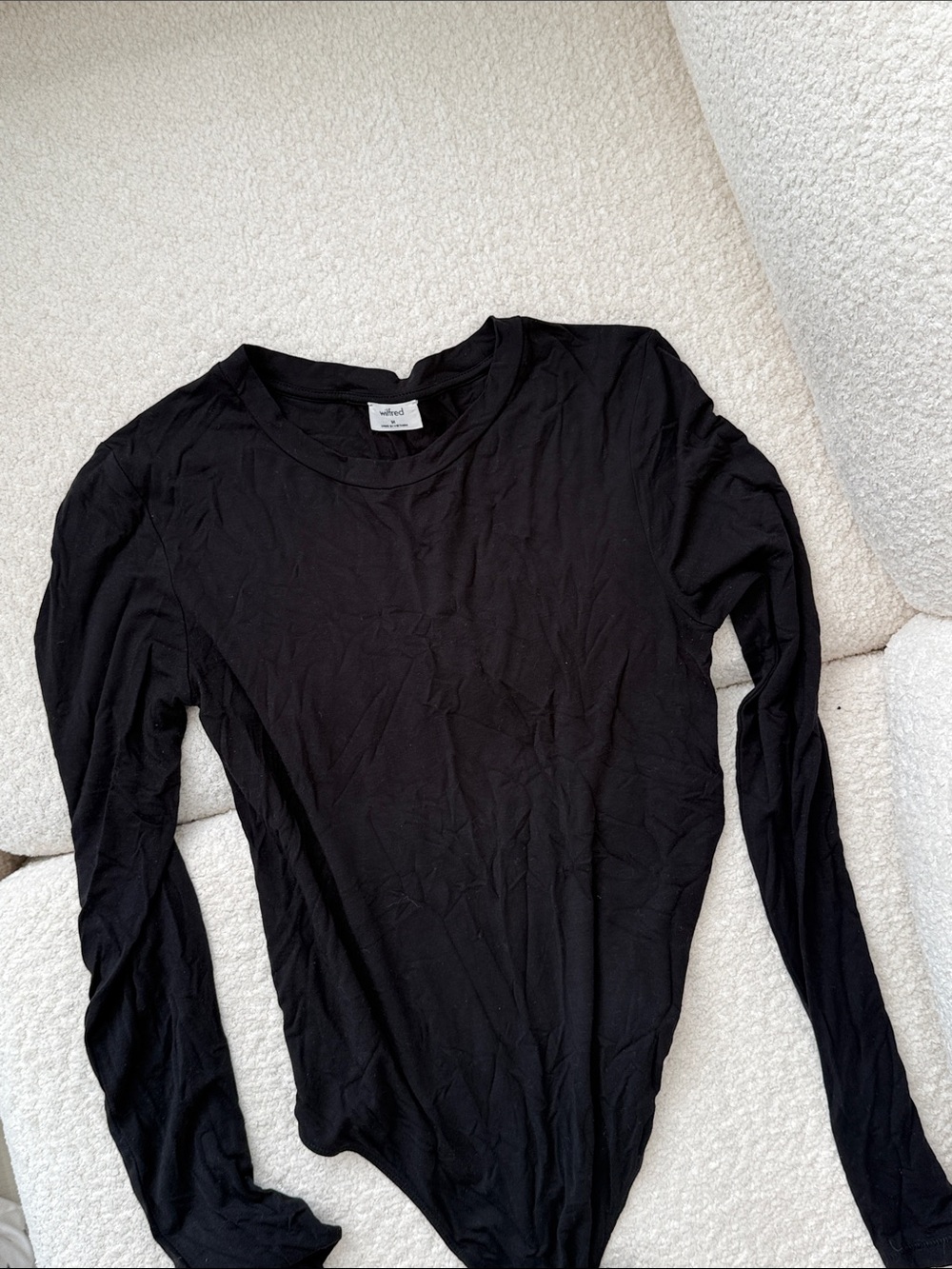 Wilfred Black Long-Sleeve Bodysuit Top
